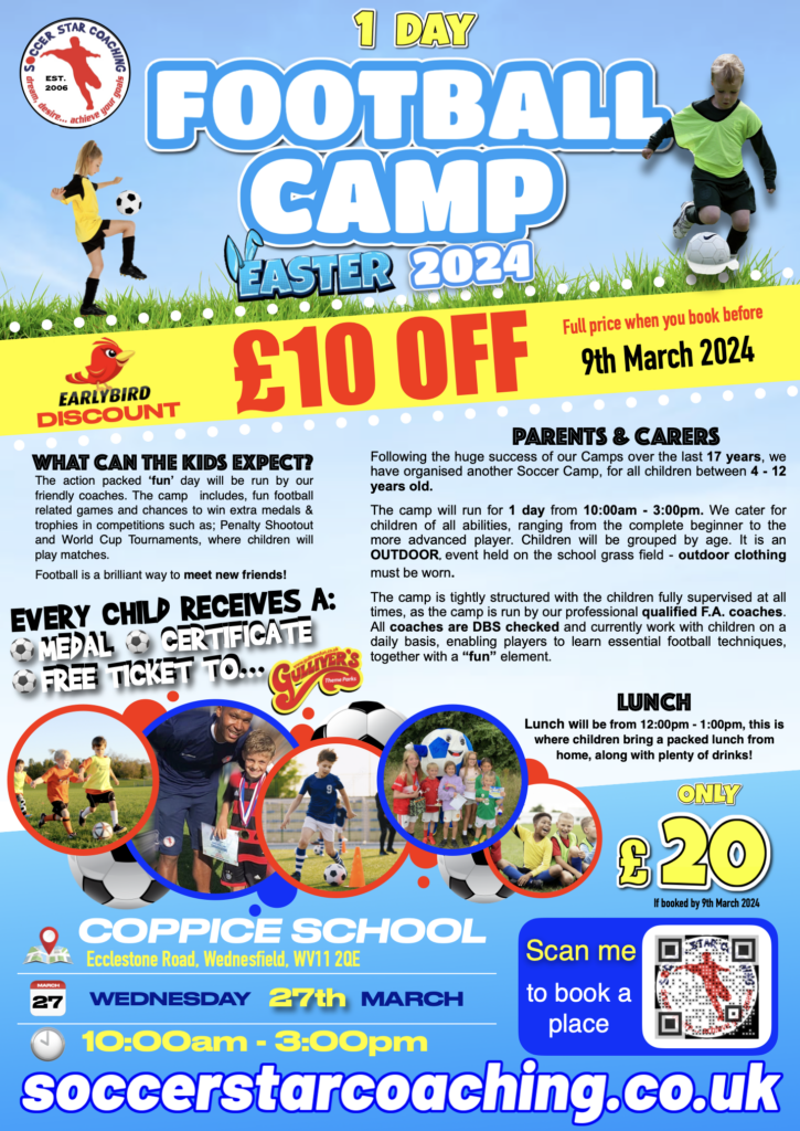 Wednesfield Easter Soccer Camp 2024