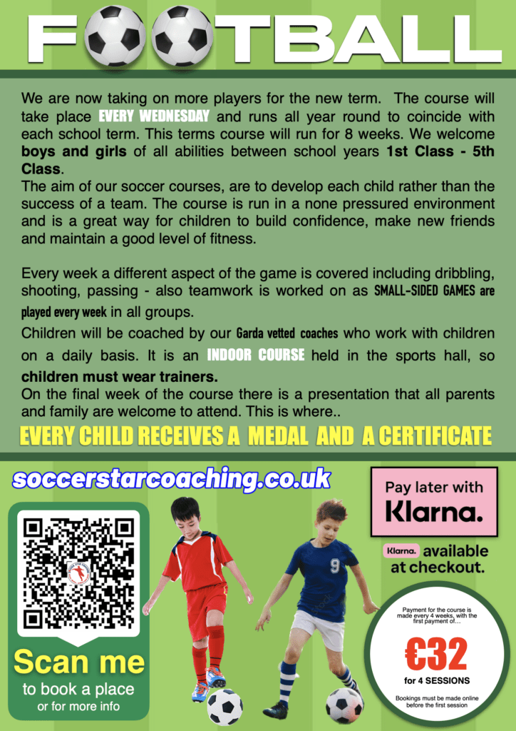 SLIGO WEEKLY SOCCER LESSONS - BACK