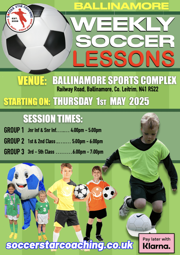 BALLINAMORE WEEKLY SOCCER LESSONS - FRONT